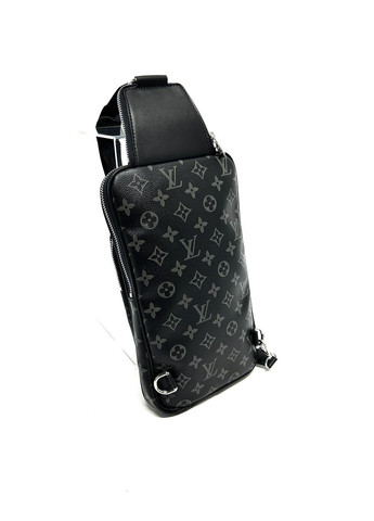 Мужская нагрудная сумка из эко-кожи 76131-B черная 33 x 20 No Brand (372744492)