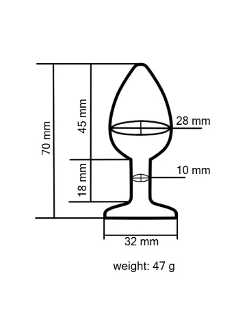 Анальна пробка із кристалом Silver Round Plug Rainbow size S Egzo (385626550)