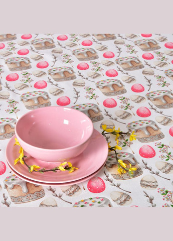 Скатертина 170х260 см – бавовняна скатертина з водовідштовхувальним покриттям, великодній принт святкова IDEIA (334726441)