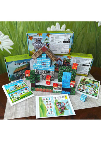 Магнітний конструктор Майнкрафт 100 кубиків Казковий будинок Minecraft (365246971)