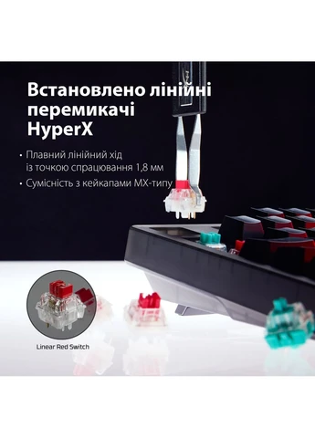 Клавиатура (B4QS3AA) HyperX Origins 2 65 HX Red USB UA Black (400312268)