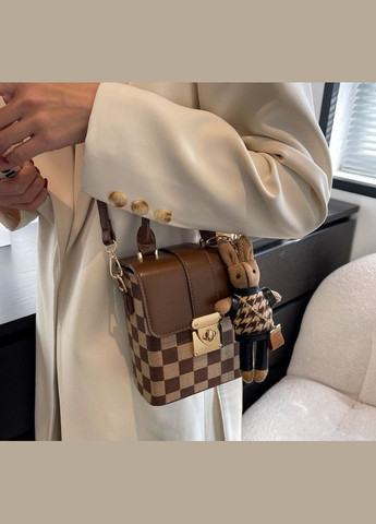 Женская мини сумочка клатч с брелоком зайцем, маленькая сумка на плечо с кроликом 1 No Brand (334730637)