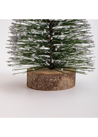 Новорічна настільна ялинка засніжена Стріла 25 см на дерев'яній підставці SOK-М-12-1 LUGI (370673466)