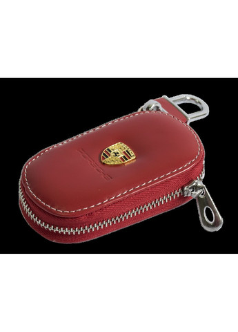 Ключниця, шкіряна автоключниця з логотипом ПОРШЕ (червона 06015) Porsche (360949414)