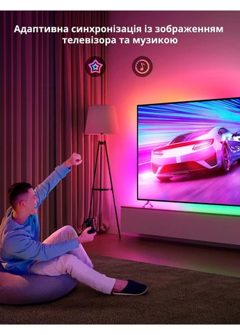 Комплект Philips Ambilight TV 65" (Светодиодная лента Play Gradient 65" + Sync Box 8k) Philips Hue (371763919)