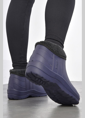 Калоші жіночі на хутрі синього кольору Let's Shop (302660443)