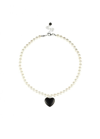 Черно чокер из перламутра с сердцем 5257 LeBijou (368559137)