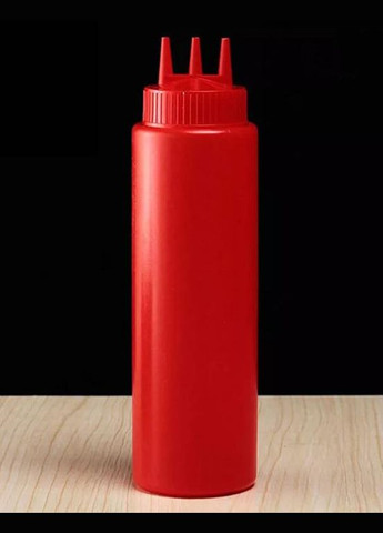 Диспенсер для соусів та сиропів 1000мл, червоний з трьома носиками Empire (372175820)