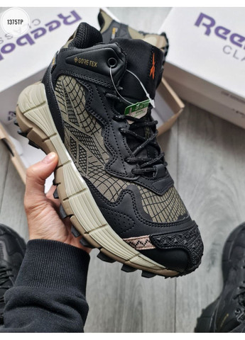 Цветные демисезонные кроссовки мужские reebok zig kinetica mid ii edge khaki fur рибок зиг кинетика No Brand
