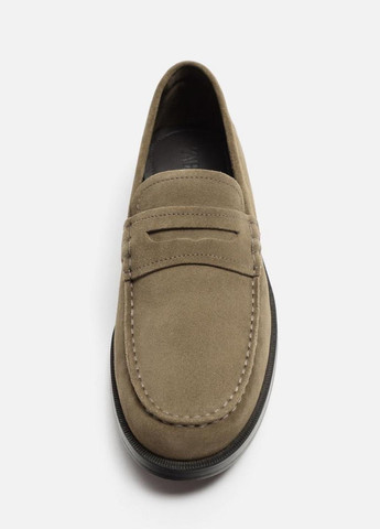 Коричневые мокасины лоферы Zara