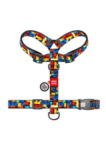 Шлей для собак анатомический H-образный Nylon с QR-паспортом, XL, Ш 35 мм, А 55-95 см, В 70-110 см WAUDOG (322642189)