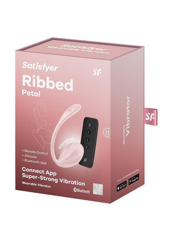 Вибратор в трусики Ribbed Petal с приложением и пультом, Satisfyer (347315091)