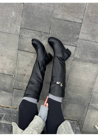 Жіночі зимові чоботи жокеї натуральна шкіра євро зима No Brand (371387614)