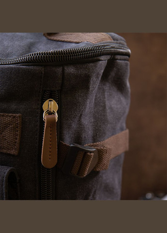 Рюкзак текстильный дорожный унисекс с ручками 20663 Черный Vintage (331907805)