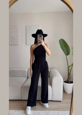 Стильный костюм с топом на одно плечо и брюками No Brand Р1558-345 (341280007)