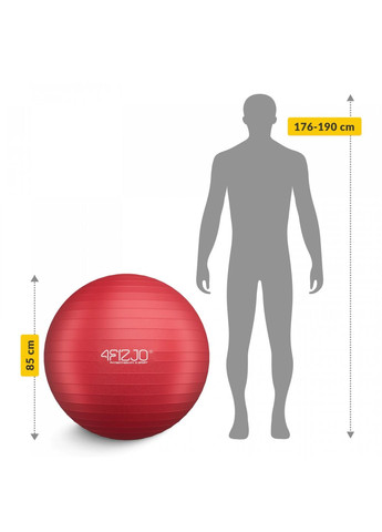 Мяч для фитнеса (фитбол) 85 см Anti-Burst Red () 4FIZJO P-5907739316387 (345710402)
