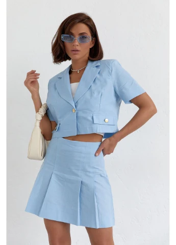 Костюм зі спідницею плісе і коротким жакетом,, L No Brand (399770397)