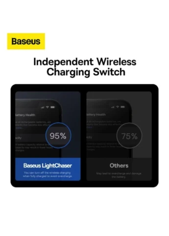 Держатель для мобильного с БЗП LightChaser Series Wireless Charging Electric Car Mount 15W Cosmic Black (C4035590012100) Baseus (300681242)