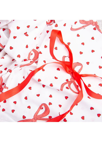 Тканина бязь ранфорс для постільної білизни, бавовна, 130 г/м2, 240 см 5,29409/1 Бантик/Сердечка IDEIA (369667953)