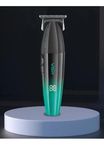 Машинка для стрижки V-003 роторная аккумуляторная режим Turbo 6 насадок 0.5-12 мм LED-индикатор 5 Вт с бирюзовым VGR (401280918)