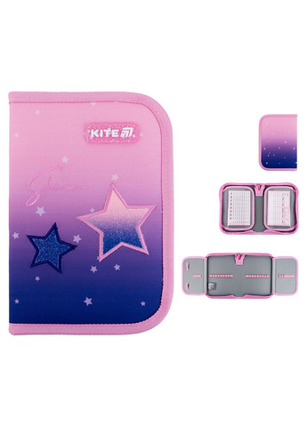 Пенал без наповнення Sparkling K25-622-1, 1 відділення, 2 відвороти Kite (336181977)
