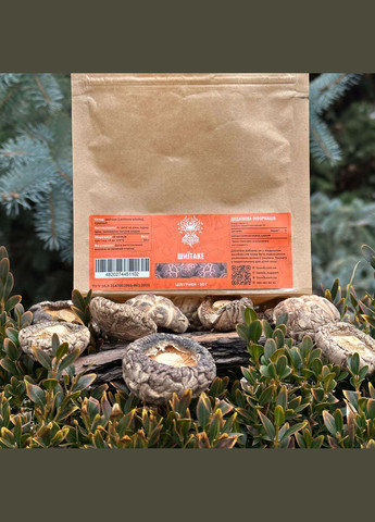 Грибы Шиитаке сушеные 50г Лісовик (334292814)