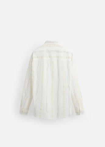 Молочная классическая рубашка Zara