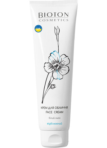 Крем для обличчя відбілюючий з білим льоном Face Cream 100ml (1421124-31955588) BIOTON COSMETICS (368646703)