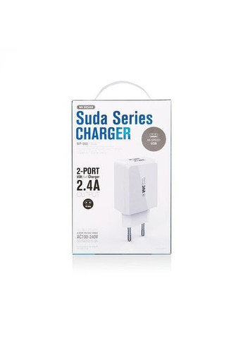 Комлект зарядного устройства WP-U60m Suda 2.4A 2USB кабель USB/МicroUSB 220V EU WK (340935546)