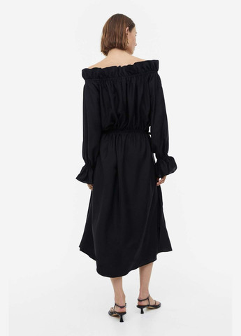 Черное кэжуал платье H&M однотонное