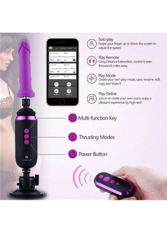 Міні секс-машина Mini Capsule Sex-Machine with Strong Suction Cup, потужна, перезаряджувана Hismith (303907036)