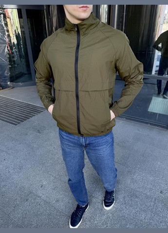 Оливковая (хаки) демисезонная ветровка No Brand