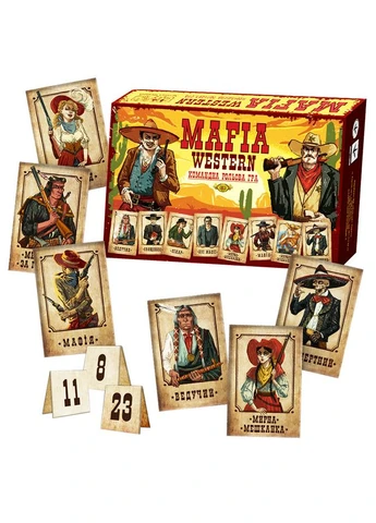 Командная ролевая игра "MAFIA WESTERN" MKZ0815, 24 карточки Майстер (400502900)