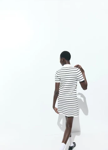 Білий кежуал сукня H&M в смужку