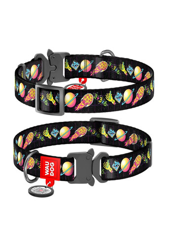 Нашийник для собак нейлоновий Nylon з "Рик і Морті 3" Металева пряжка-фастекс XXL Ш 35 мм Дл 43-70 WAUDOG (332879717)