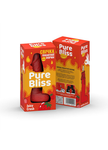Ароматна свічка пікантної форми Red Juicy Crush (Ягідний вибух) 15 см Pure Bliss (369609682)