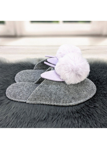 Серые тапочки детские фетровые для ламината klerotex No Brand