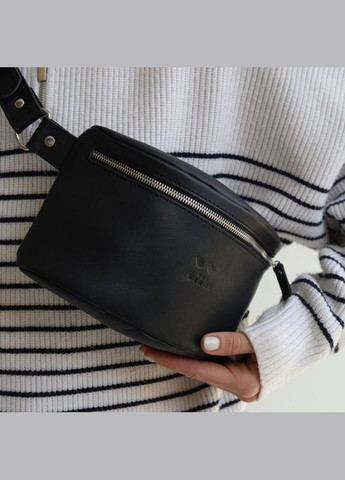 Поясная сумка женская кожаная через плечо Черный The Wings (302008255)