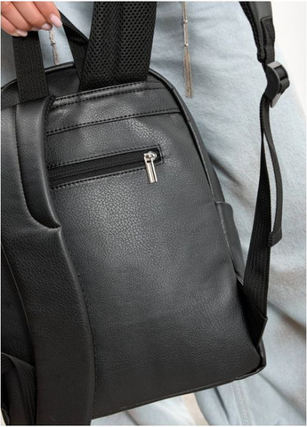 Жіночий класичний міський рюкзак з екошкіри Чорний (38940251235) Sambag (368833610)