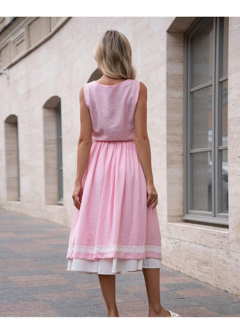 Розовое повседневный платья 14751 розовый ISSA PLUS