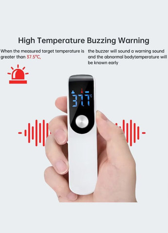 Термометр, градусник інфрачервоний IR-FM01 безконтактний цифровий з РК-дисплеєм. Чорний No Brand (302520596)