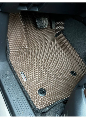 Коврики с бортиками в салон с 3Д лапой для Toyota Prado 250 2023+/ Тойота Ланд Крузер Прадо 250, Коричневые Eva Land Cruiser (368833383)