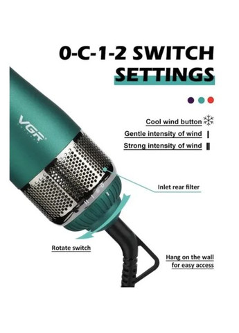 Фен V-493 Dark Green VGR (317461525)