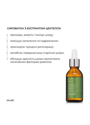 Мультирозіроватка та ампульна сироватка Niacinamide&Centella Hillary (332200181)