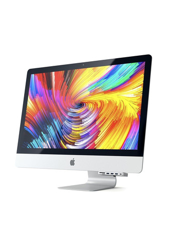 Хаб адаптер Aluminum Type-C Clamp Hub Pro для iMac сріблястий з USB-C портами та слотами для карт пам'яті Satechi (351371762)