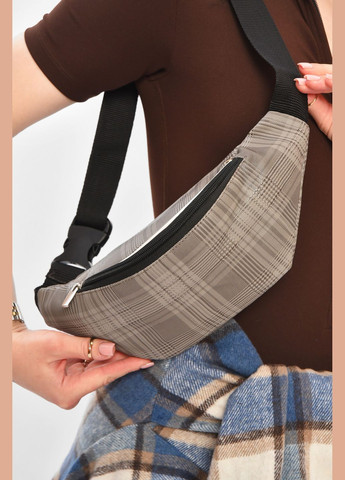 Бананка женская серого цвета с принтом Let's Shop (335007388)