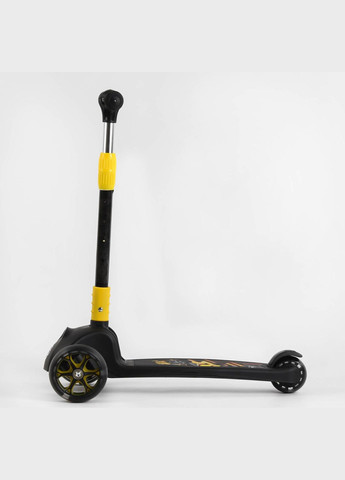 Детский самокат 15172. Подсветка колес и дисков, складной руль, 3 PU колеса. Желтый Best Scooter (290668419)