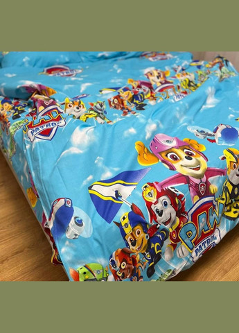 Постельное белье хлопковое Скай патруль Полуторное 150 x 220 Бязь Синее 50 х 70 No Brand (344445308)