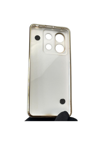 Чохол для телефона POCO X6 жіночій із ремінцем з прикрасами та золотою окантовкою на сяомі поко х6 білий gs1 Xiaomi (366230501)