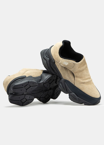 Бежевые демисезонные кроссовки мужские new balance 8040 beige black | нью баланс 8040 бежевые No Brand